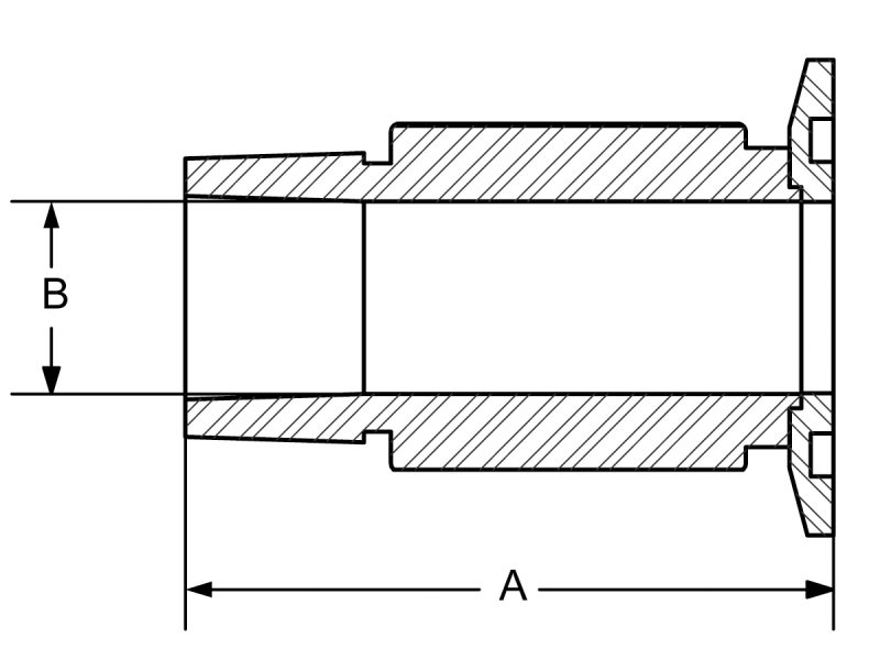 iso-kf法兰适配器,nw25法兰到0.5英寸公头npt,304不锈钢