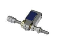 piezoelectric micrometer adapter shown with ajs100 adjustment screw