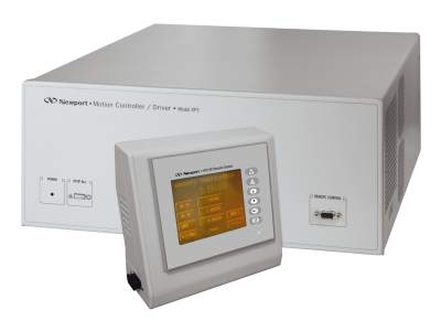 xps universal 8 axis motion controller shown with xps-rc remote control unit