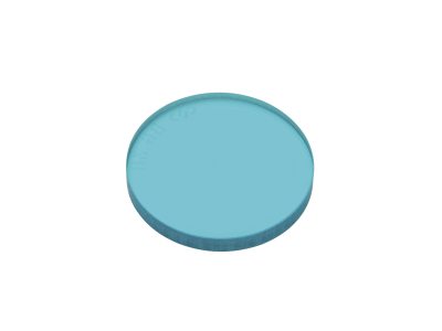 colored glass bandpass filter model fsr-bg38 with blue-green color